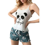 Women's Sleepwear Sexy Halter Suspender Homewear Women's Printed Women's Pajamas Casual Shorts Pajamas Two-piece Set