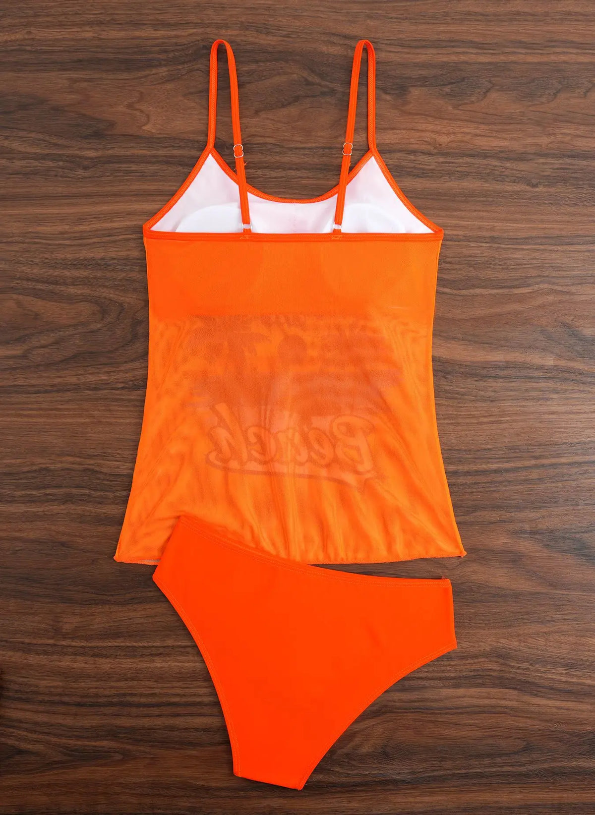 Summer Swimwear for Women Tankini Sets Swimsuit Vintage Padded Mesh Bathing Suit Print Beachwear Female Women's Swim Wear 2025