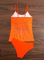 Summer Swimwear for Women Tankini Sets Swimsuit Vintage Padded Mesh Bathing Suit Print Beachwear Female Women's Swim Wear 2025