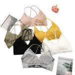 Lace Bra Top Sexy Lingerie Backless Bras for Women Comfort Bra Top Seamless Underwear Crop Top