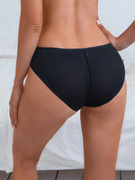 Light Luxury Soft Satin Women's Low-Waist Underwear, Skin-Friendly, Sexy Mesh, Transparent, Pure Desire, Diamond-Embellished Briefs