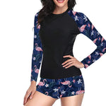 Women's Swimsuit Tankini Set Female Long Sleeves Swimwear 2026 Surfing Sports Pool Beachwear 3-Piece Bathing Suits With Shorts