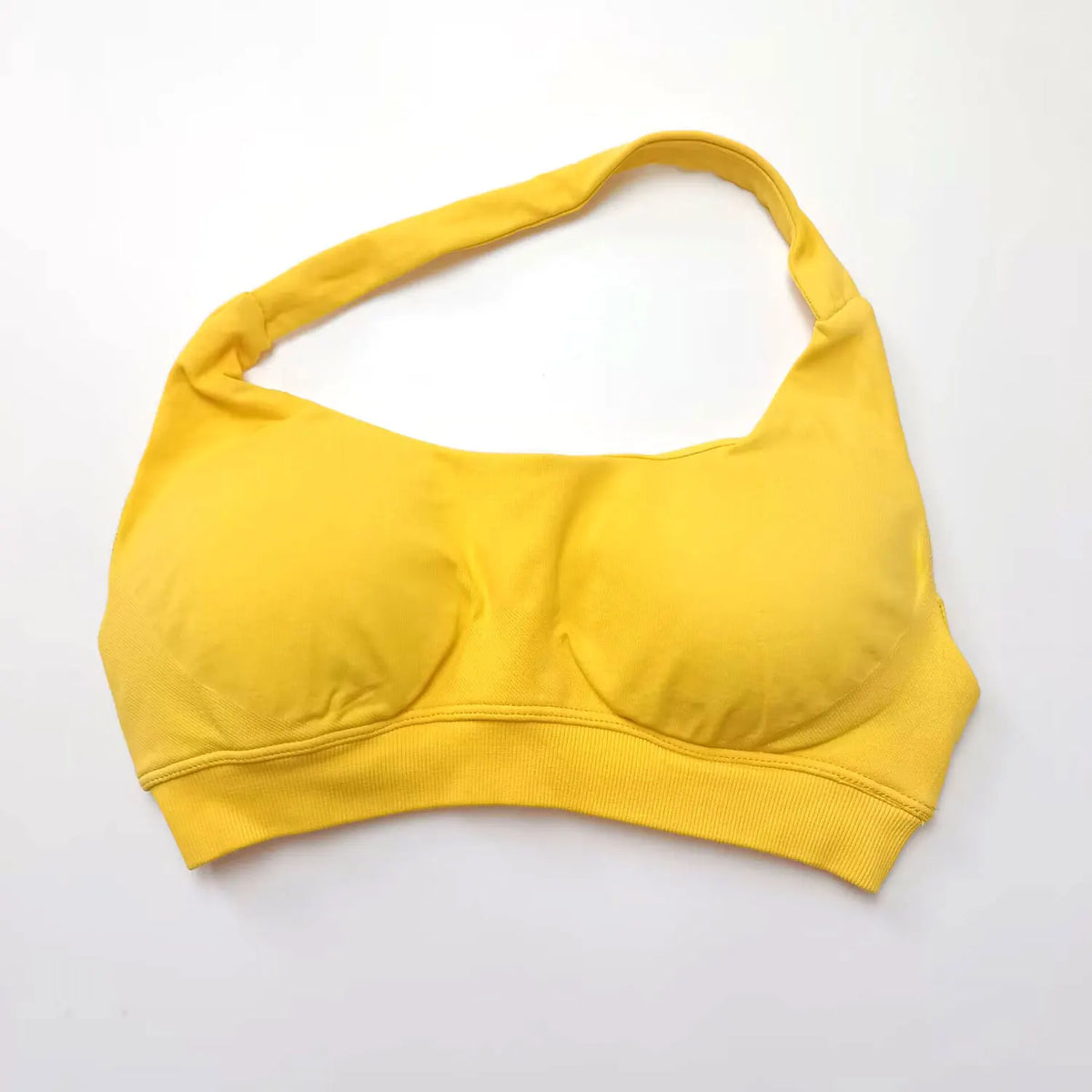 NCLAGEN Women Seamless Halter Sports Bra High Support Push-up Open Back activewear Gym Tank Top Fitness Yoga Workout Brassiere