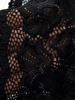 New Fashion Robe Lingerie Set Black Lace Bralette Thong Shorts Women's Luxury Sleepwear Nightwear Elegant Sexy Gift Bridal