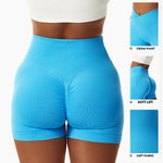 Summer Seamless High Waist Yoga Shorts Elasticity Sports Leggings Women Breathable Cycling Shorts Buttock Lift Gym Shorts Women