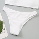 One Shoulder Bikinis 2026 Women Sexy Swimwear Female Brazilian Swimsuit Solid Beachwear Bathers Bathing Swimming Swim Suit