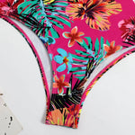 Sexy Bandeau Bikini 2025 Women Swimsuit Floral Swimwear Female High Waist Bikinis Set Swimming Bathing Suits Brazilian Biquini