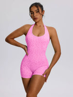 Trendy Sexy Leopard Women Jumpsuits Sport Yoga Clothes Rompers Sportswear Woman Gym Combi-pants Fitness Overalls Shorts Bodysuit