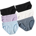 6Pcs/Set Women's Seamless Briefs Sports Underwear Female Underpants Low Rise Stretch Underwear Sexy Lingerie Soft Panty