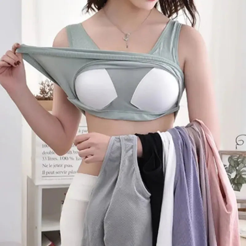 Women Tank Top Sexy Lingerie Female Camis Top Sleeveless Vest Underwear Knitted Top SexyTee Summer Tanks Padded Camisole