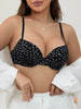 Daily Basic Women's Bra, Heart Pattern Push-up Bra, Thin Cup Comfortable Ladies Underwire Underwear