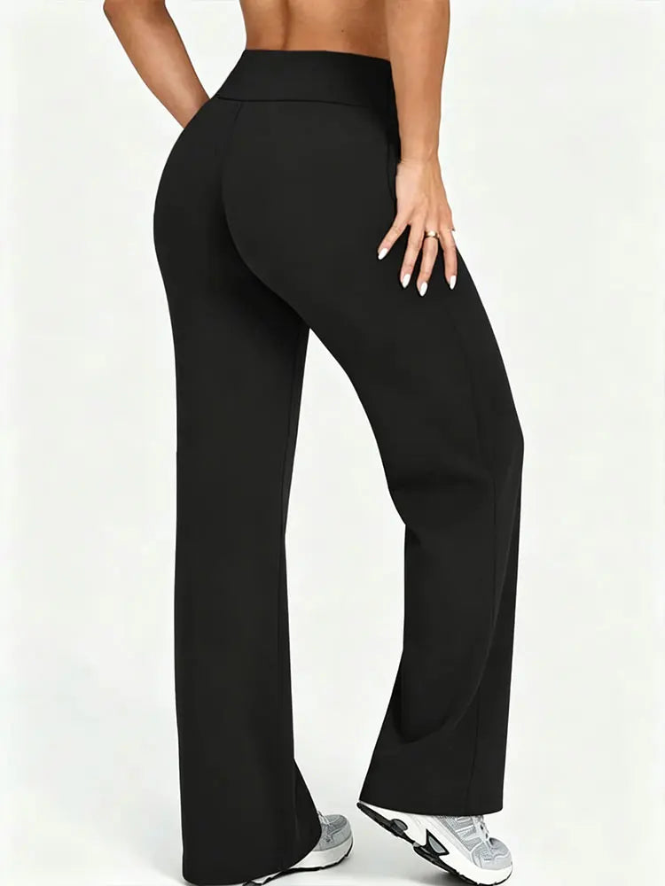 Women's Nude Feel Casual Straight Leg Pants Soft Slim Fit Wide Leg Yoga Trousers Running Gym ActiveFitness Sportswear Jeans(New)