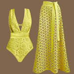 2026 High Quality One Piece Swimsuit Floral Ruffle Printed Push Up Women Bikini Set Swimwear Slimming Bathing Suit Beach Wear