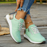 Plus Size 44 Platform Casual Sneakers for Women Lace Up Anti Slip Thick Sole Sport Shoes Woman 2026 Spring Zipper Walking Shoes