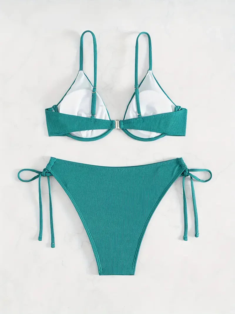 ZTVitality Solid Underwire Sexy Bikini 2025 New Arrival Biquini Padded Push Up Bandage Swimsuit Women Swimwear Summer Beachwear