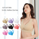 M-6XL Women Hollow Out Fitness Yoga Sports Bra For Running Gym Padded push up Seamless Top Athletic Vest brassiere