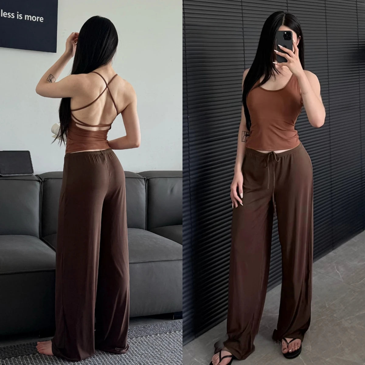High Waist Wide-Leg Yoga Joggers for Women, Female Casual Tracksuit Bottoms, Straight Outdoor Baggy Sweatpants