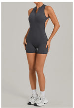 Women's Seamless Yoga Jumpsuits Sports Running Fitness Backless Sleeveless Hip-lifting One-piece Workout Gym Shorts Bodysuits