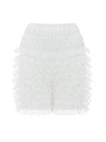 Women Ruffle Lace Shorts Elastic Waist Bloomers Y2K Aesthetic Short Pants Casual Gothic Kawaii Shorts Summer