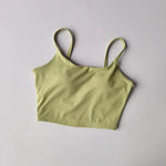 Women's yoga sports bra, small camisole vest integrated fixed gathering sports and fitness bra