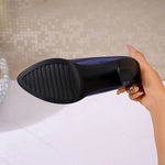 High Heels Shoes Women White Wedding Shoes Thick High Heels Fashion Party Pumps Footwear Black Red Big Size