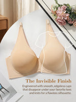 Plus Size Wireless Bra C D E Cup Women Nude Seamless Bra Full Coverage Comfort Everyday Suitable for all day wear MR3530