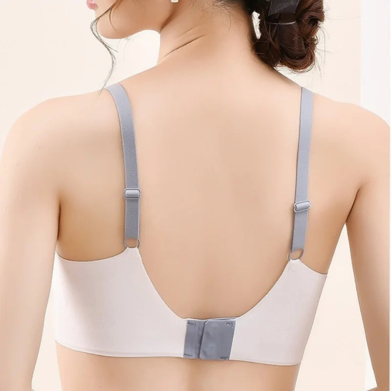 Push-Up Bras For Women Seamless Bra Non-wire Bralette Wire Free Invisible Brassiere V-Neck Sexy Lingerie Padded Underwear S-XL