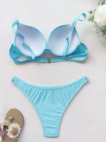 Sexy Red Push Up Swimsuits Women Bikinis Sets 2026 Mujer Swimwear Ruched High Cut Bathing Suit Biquinis Underwire Bikini Bathers