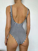 S - XL V shape Wire Striped Women Swimwear One Piece SwimsuitFemale V-bar Underwired Bather Bathing Suit Swim Monokini V472