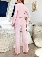 Autumn Winter Warm Sleepwear Women's Pajamas Set for Sleeping Long Sleeve Tops and Long Trousers Suit Home Clothes Lounger