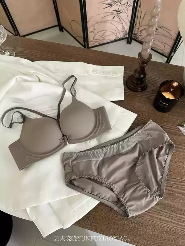 MOYISU Japanese Dopamine Front Button Small Chest Lift Show Large|Women's Anti-Sag Summer Sexy Beauty Bra Top Comfort Fit