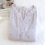 Maternity Pajamas Breastfeeding Clothes Woman Feeding Nightie Autumn Long Sleeve Sleepwear Women's Cotton Wear Pregnant