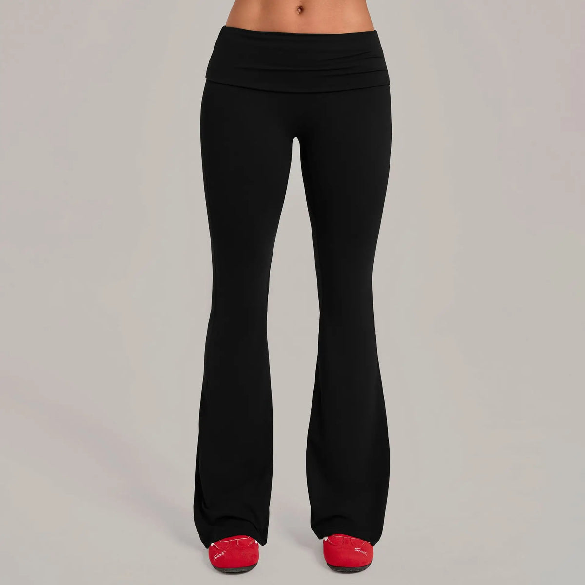 Women's Seamless Yoga Pants Sports Fitness Training High-Waist Hips-Lifting Flare Leggings Workout Gym Running Slim Fit Pants