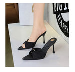 BIGTREE Summer Woman Slippers Fashion Open Toe Thin High Heels Shoes Street Style Stripper Party Slides Zapatos De Mujer