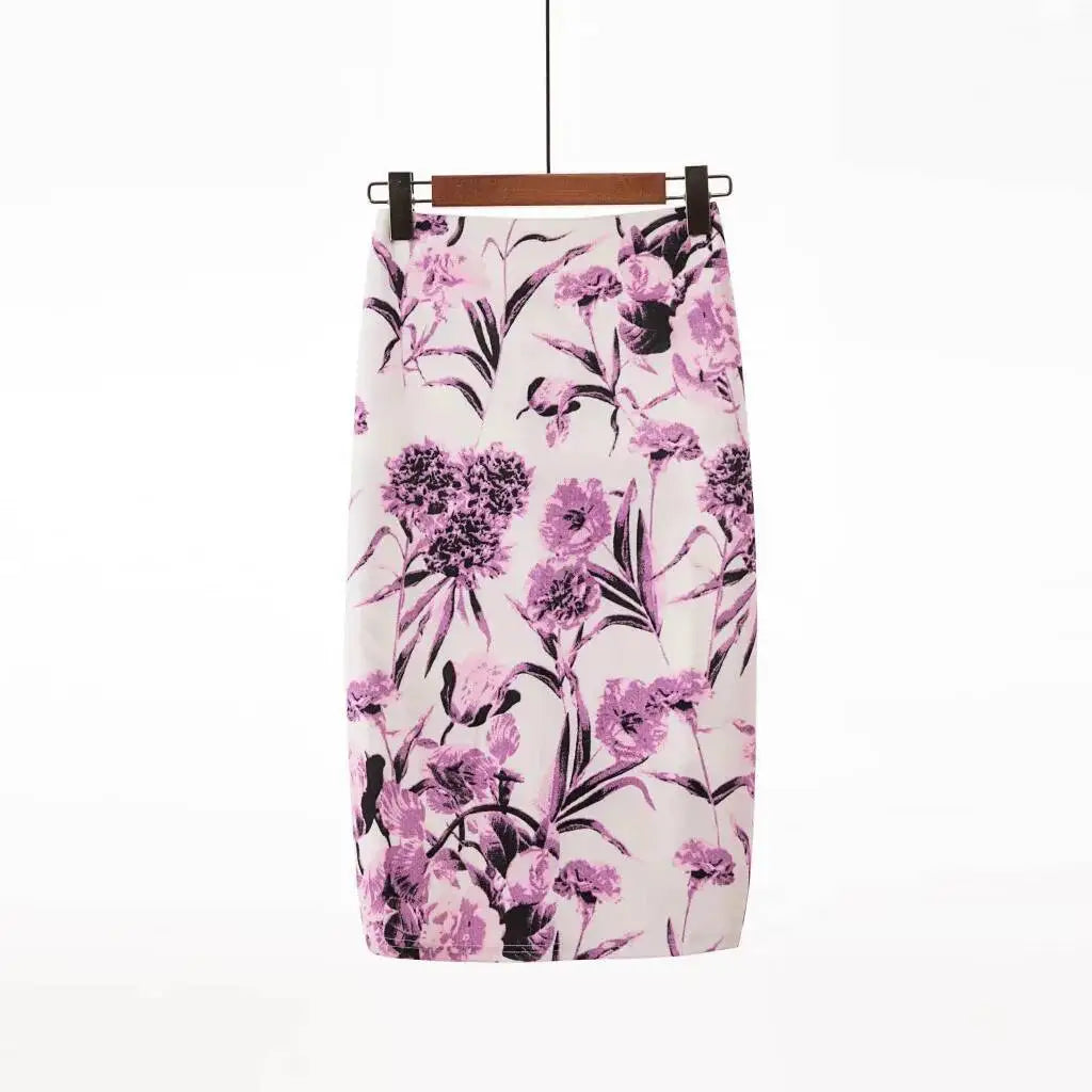 Spring Summer Women Y2K High Waist Midi Pencil Chiffon Skirts Slim Bodycon Vintage Hip Raise Korean Fashion Clothes UOV5