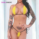 DEKA Mini Cotton Bikini Set Extreme Women's Micro Bandage Swimsuit Bathingsuit Beachwear Exotic Lingerie Underwear Sunbath Suit