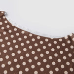 Summer Women's Fashion Tops Off Shoulder Short Sleeve Dots Print Tops Loose Shirts New