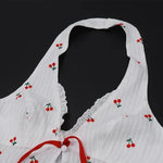 WhereMery Korean Fashion Print Halter Camis Tank Tops Summer Knitted Slim Fit Tank Top High Street Commuter Casual Women's Wear