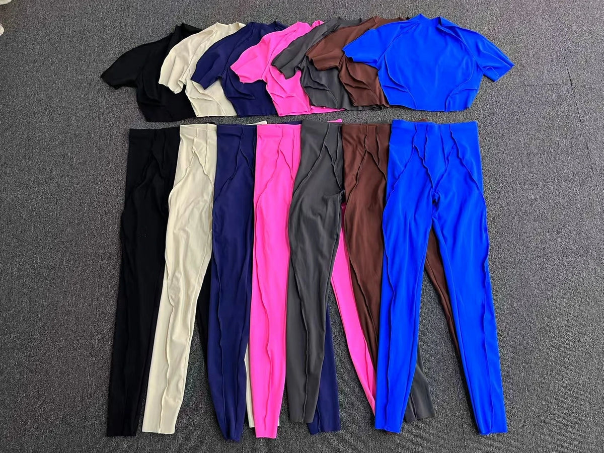 2PCS Yoga Suit Sports Set Women Quick-Drying Gym Set Women Tracksuit Running Workout Long Sleeve Sports Shirt Yoga Clothing