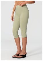 Yoga Pants Women Cropped Pants Sports Pants Fitness Leggings Tights Breathable Quick-drying High Waist Running Workout Pants