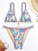 Printed High Cut Bikinis 2025 Brazilian Bikini Women Swimwear Female Swimsuit Two-pieces Bikini Set Bathing Suit Swim Beach Wear