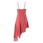 Irregular Pink Women's Dress Summer Maxi Beach Vestidos Strap Sleeveless Long Dress Casual Boho Holiday Vocation Dress 2025