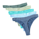 5Pcs/Set Women Brazilian Panties High Waist Thongs G-string Female Underpants Solid Color T-back Underwear Sexy Lingerie M-XL