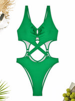 2026 Cut Out Ztvitality Swimsuit One Piece Solid Hollow Out Swimwear Women Bathers Bathing Swimming Swim Suit Female Beach Wear