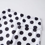 Women's Summer Low Waisted Capri Pants Slim Fit Dot Print Cropped Leggings for Casual Occasions Work