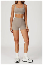 New Yoga Set 2Pcs Women No Logo Tank Tops High Waist Seamless Shorts Workout Outfit Fitness Gym Clothes Workout High quality