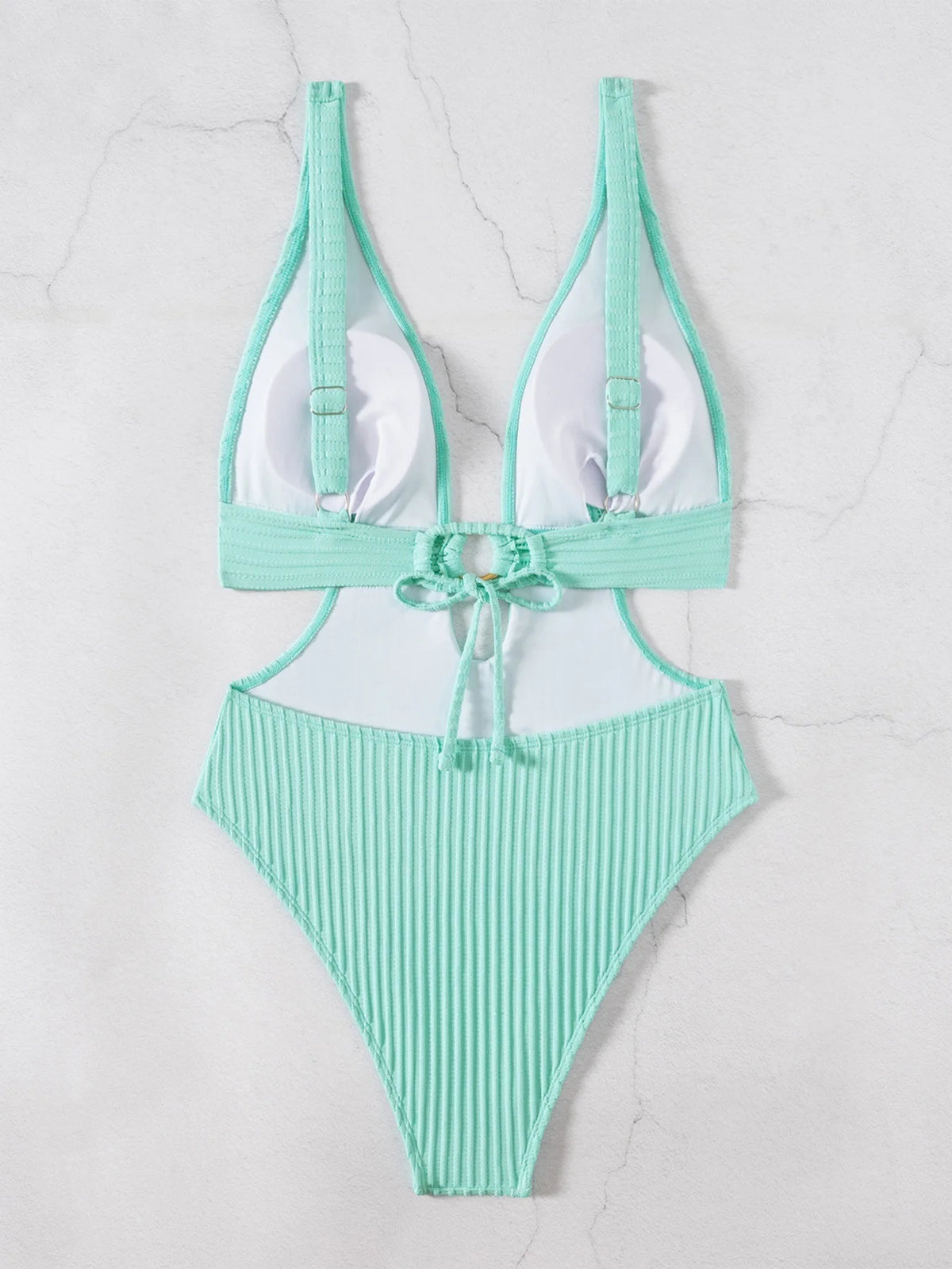 2026 Deep V Neck Cut Out Women Swimwear One Piece Swimsuit Female High Leg Cut Monokini Bather Backless Bathing Swim Beachwear