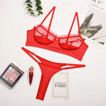 Flounce Sexy Lingerie Lace Transparent Women's Underwear Hot Delicate Erotic Lingerie Set Porn Exotic Sets Sexiest Outfit