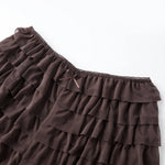 Women’s Layered Ruffle Bloomers Fashion Low Waist Bow Front Solid Color Shorts Casual Summer Mini Shorts