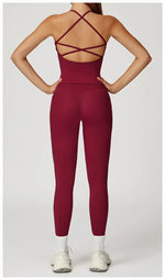 2-Piece Women's Fashion Yoga Set Beautiful Back Slimming Naked Comfort Set Outdoor Sports Running Fitness Leisure Set